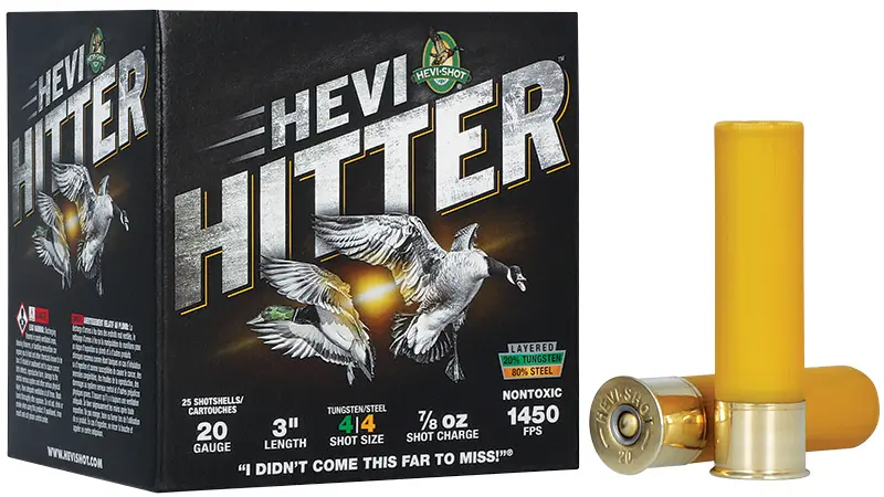 HEVI-SHOT HEVI-HITTER 20GA 3IN 7/8OZ #4 TUNGSTEN/STEEL 25 RD/BX 10 BX/CS