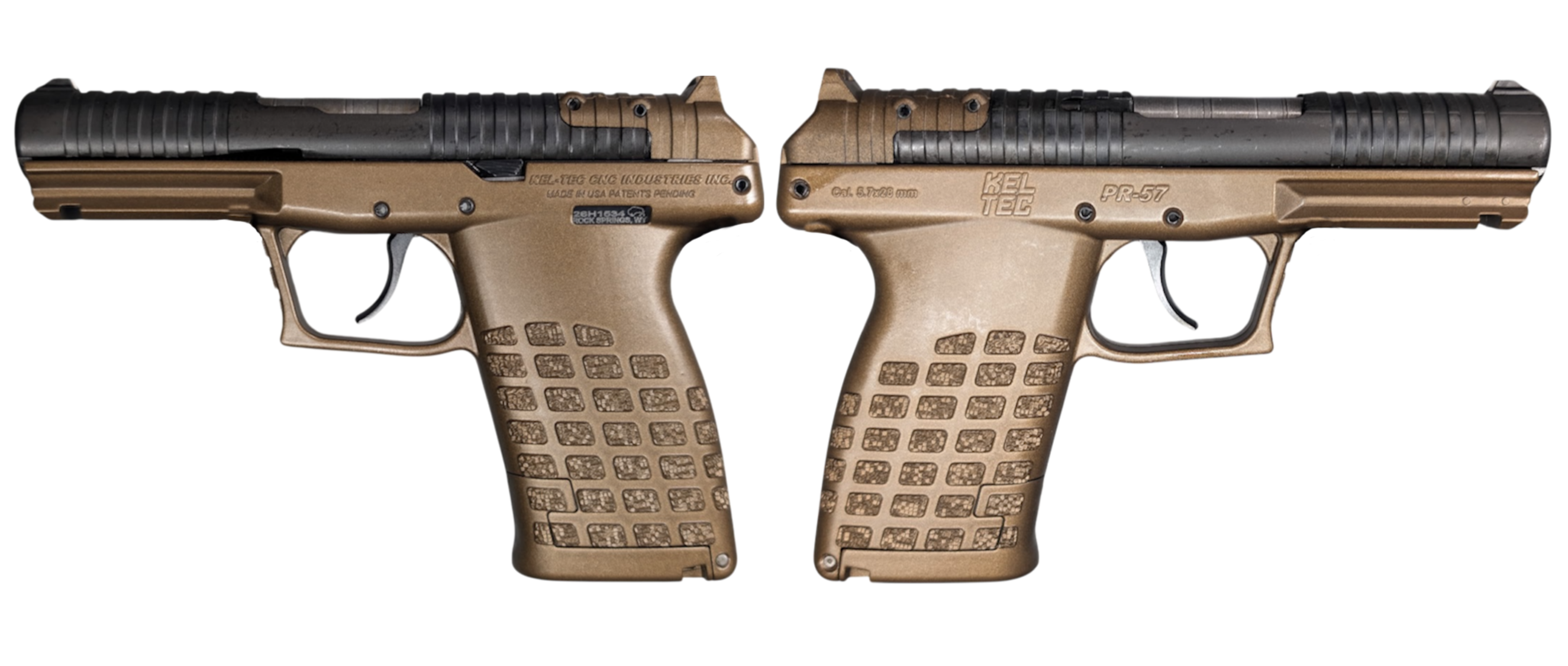 KELTEC PR57 5.7X28 PISTOL 4.64"BBL OPTIC READY, BURNT BRONZE, 20+1, 2-STRIPPER CLIPS