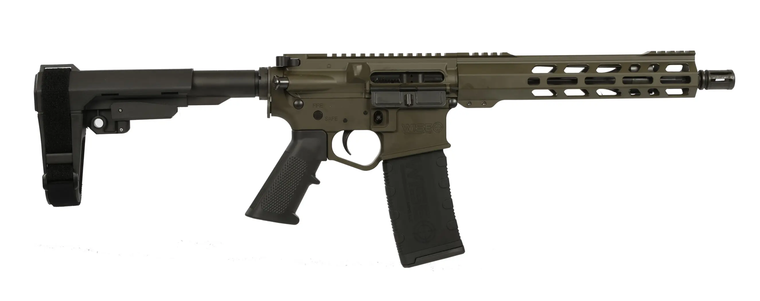 Tactical rifle with adjustable stock and ergonomic grip.
