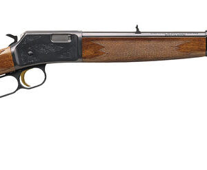 Bolt-action rifle with wooden stock and metal barrel.