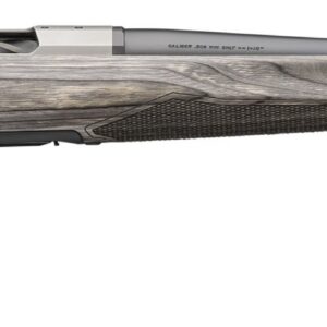 Bolt-action rifle with wooden stock and metal barrel.