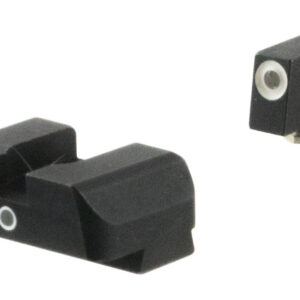 AmeriGlo GL5101 i-Dot Sight  Set for Glock  Green Tritium White Outline Front Sight-Green Tritium Rear Sight
