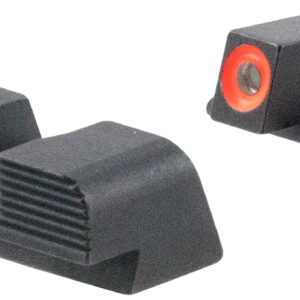 AmeriGlo SG434 Protector Sight Set for Sig Sauer  Green Tritium Orange Outline Front Sight-Black Serrated Rear Sight
