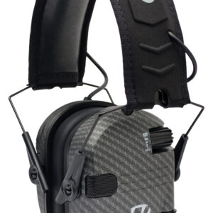 Walker's GWPRSEMCARB Razor Slim Electronic Muff 23 dB Over the Head Carbon Gray/Black Polymer
