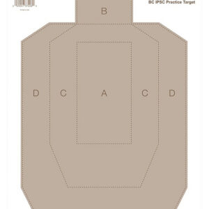 Birchwood Casey 37018 EZE-Scorer  IPSC Paper Hanging Universal 12" x 18" Tan 100 Per Pkg