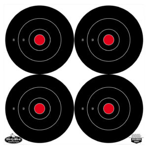 Birchwood Casey 35570 Dirty Bird  6" Bullseye Tagboard Hanging Black/White 100 Per Pkg
