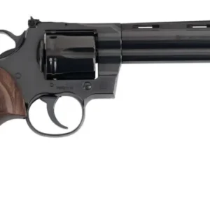 Colt Mfg PYTHONBP6WTS Python Target 357 Mag/38 Special 6 Shot 6" Matte Black Carbon Steel Recessed Target Vent Rib Barrel, Cylinder & Frame, Walnut w/Medallion Grip, Exposed Hammer