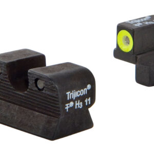Trijicon 600514 HD Night Sights  Green/Tritium Yellow Outline Front Sight-Green Tritium Black Outline Rear Sight Colt 1911