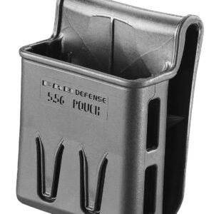 FAB Defense FX556P M4 Mag Pouch Compatible w/ M16/ M4/ AR-15 Belt Mount Black Polymer Ambidextrous