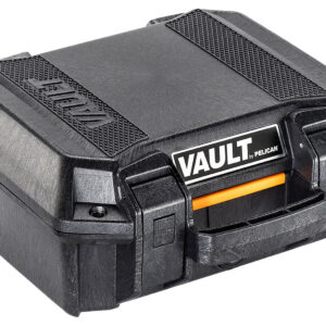 Pelican VCV100 Vault Case Small Black Polymer Holds Handgun