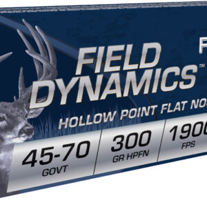 Fiocchi 4570B Field Dynamics  45-70Gov 300gr Hollow Point Flat Nose 20 Per Box/10 Case