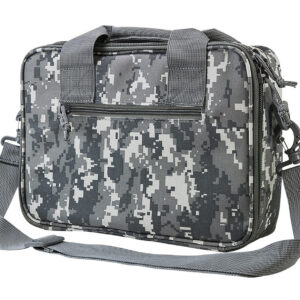 NcStar CPDX2971D VISM Double Pistol Range Bag w/ Mag Pouches Loop Fasteners Zippers Padding & Digital Camouflage Finish