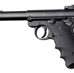 Hogue 79000 Rubber Grip  Black with Finger Grooves for Ruger Mark IV