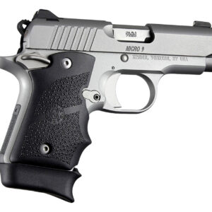 Hogue 39080 Rubber Grip  Cobblestone Black with Finger Grooves for Kimber Micro 9