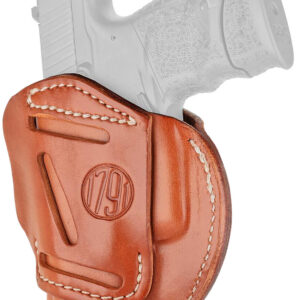 1791 Gunleather 3WH3CBRA 3-Way  IWB/OWB Size 03 Classic Brown Leather Belt Loop Compatible w/ Glock 26 Compatible w/ Ruger LC9 Compatible w/ S&W M&P Shield Ambidextrous Hand