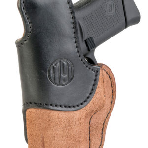 1791 Gunleather RCH3BLBR RCH IWB Size 03 Black/Brown Leather Belt Clip Compatible w/Ruger LC9/1911/Glock 43/43X Right Hand