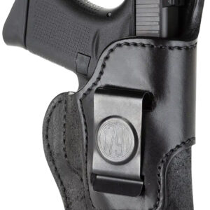 1791 Gunleather RCH3BLKR RCH IWB Size 03 Black Leather Belt Clip Compatible w/Ruger LC9/1911/Glock 43/43X Right Hand