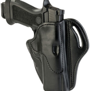 1791 Gunleather BH24SBLR BH2.4  OWB 2.4 Stealth Black Leather Belt Slide Fits Walther PPQ/Sig P320/Springfield XD-M