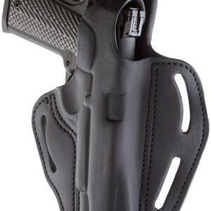 1791 Gunleather BHX1CLSBLR BHX  OWB Size 01 Stealth Black Leather Belt Slide Fits 4"-5" 1911 Right Hand