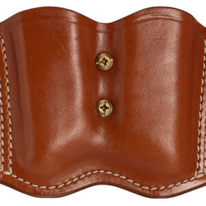 1791 Gunleather MAGF22CBRA MAG-F Double Mag Holster Classic Brown Leather Belt Slide Compatible w/ Double Stack Ambidextrous