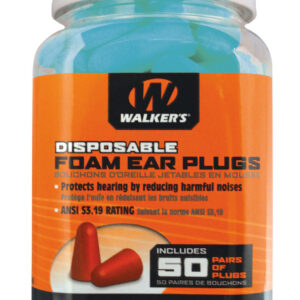 Walker's GWPFP50PKTL Foam Ear Plugs  Foam 32 dB In The Ear Teal Adult 50 Pair