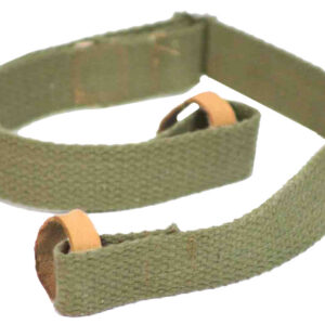 Crickett KSA803 Dog Collar  Green Canvas w/Leather Trim Adjustable