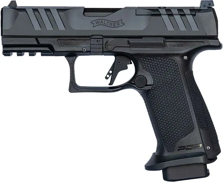 Walther P22 semi-automatic pistol with black finish and textured grip.