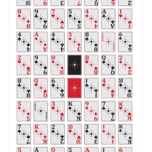 Birchwood Casey 37028 EZE-Scorer  Playing Cards Paper Hanging 23" x 35" Black/Red 100 Per Pkg
