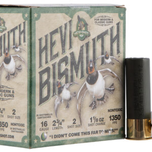 HEVI-Shot HS16702 HEVI-Bismuth  16Gauge 2.75" 1 1/8oz Bismuth 2Shot 25 Per Box/10 Case