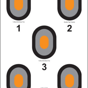 Action Target 530OC100 Bullseye  Bullseye Paper 23" x 35" Multi-Color 100 Per Box