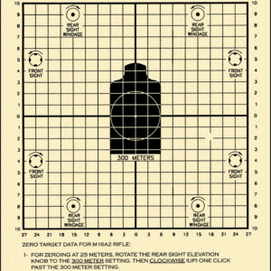 Action Target ALTC2100 Sighting Zeroing Center Mass Tagboard Hanging 25 Meters 8.75" x 11.50" Black/White 100 Per Box