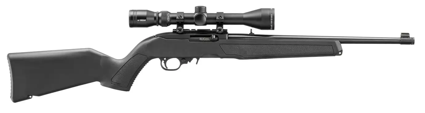 RUGER 10/22 SCOPED VIRIDIAN EON 3-9X40 22LR RIFLE 16.4"T.B. BLACK POLYMER, MLOK SLOTS 1-10RD MAG