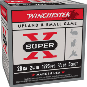 Winchester Ammo X285 Super X Heavy Game Load High Brass 28Gauge 2.75" 3/4oz 5Shot 25 Per Box/10 Case