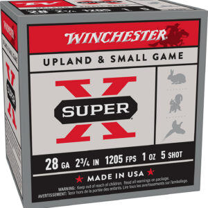 Winchester Ammo X28H5 Super X Heavy Game Load High Brass 28Gauge 2.75" 1oz 5Shot 25 Per Box/10 Case