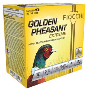 Fiocchi 12GPX5 Golden Pheasant Extrema 12Gauge 2.75" 1 3/8oz 5Shot 25 Per Box/10 Case