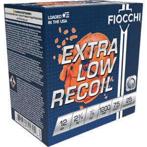 Fiocchi 1278OZ75 Exacta Target Low Recoil Trainer 12Gauge 2.75" 7/8oz 7.5Shot 25 Per Box/10 Case