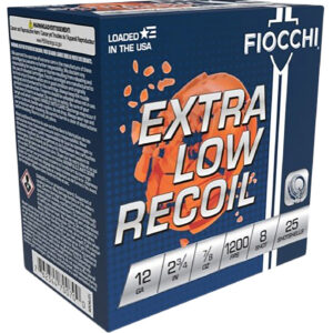 Fiocchi 1278OZ8 Exacta Target Low Recoil Trainer 12Gauge 2.75" 7/8oz 8Shot 25 Per Box/10 Case