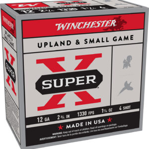Winchester Ammo X124 Super X Game Load High Brass 12Gauge 2.75" 1 1/4oz 4Shot 25 Per Box/10 Case