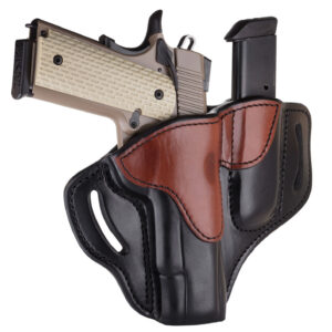 1791 Gunleather BH1M1BLBR BH1M1 Combo OWB 01 Black/Brown Leather Belt Slide Fits 4-5" 1911