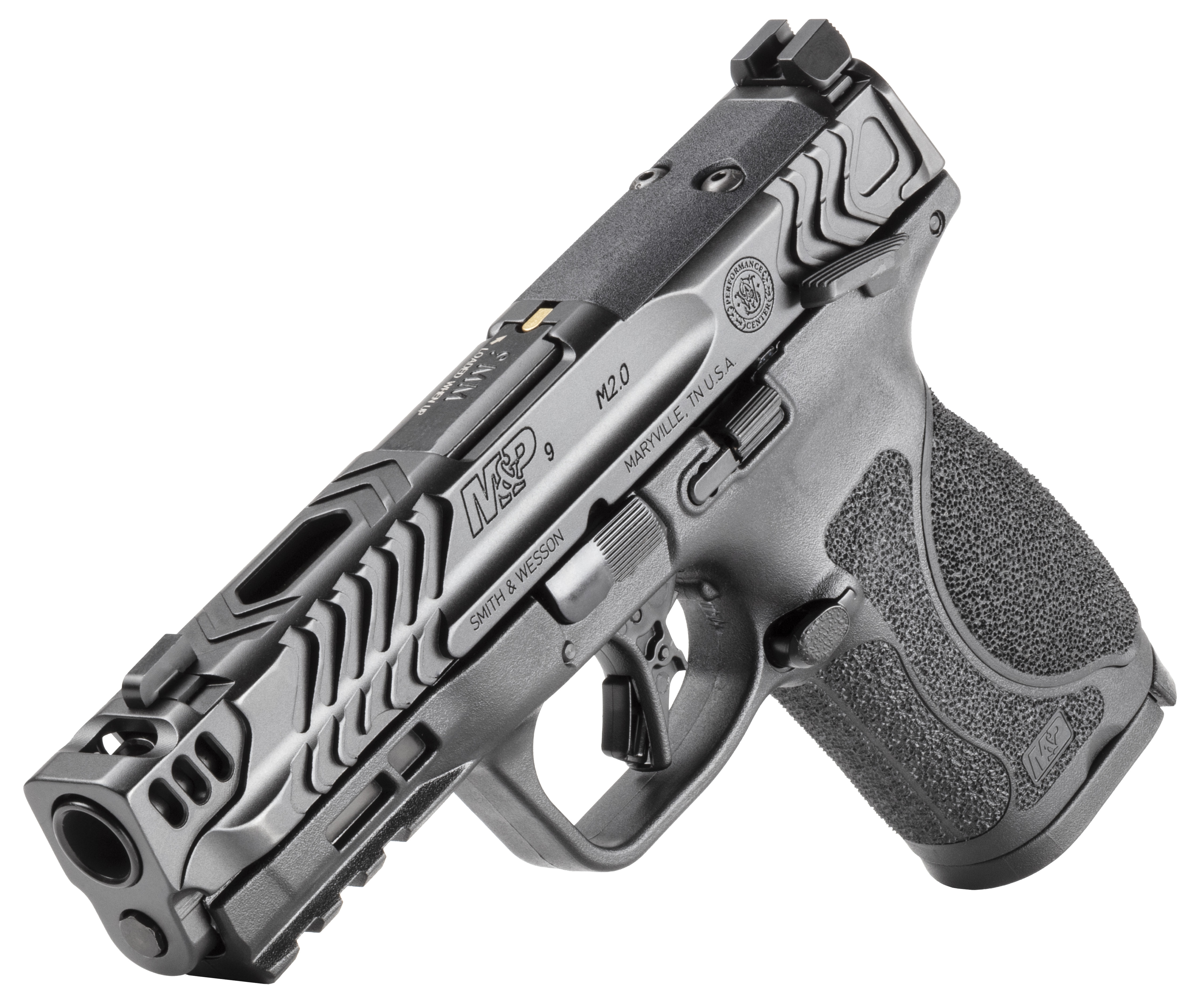SMITH & WESSON PC M&P 9 M2.0 COMPACT CARRY COMP 9MM PISTOL BLACK, O.R. TS 2-10RD CA COMPLIANT