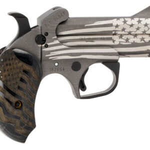 Bond Arms BAOG Old Glory  45 Colt (LC)/410 Gauge 2rd 3.50" Stainless Barrel & Frame w/Cerakote Finished Laser Engraved American Flag, Auto Extractors & Rebounding Hammer, Custom Engraved Extended Blac