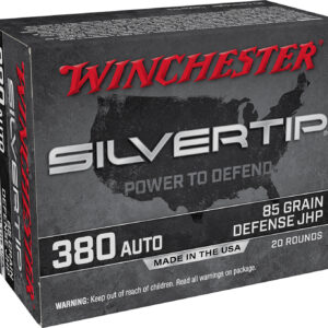 Winchester Ammo W380ST Silvertip 380ACP 85gr Silvertip Jacket Hollow Point 20 Per Box/10 Case