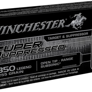 Winchester Ammo SUP350 Super Suppressed 350Legend 255gr Open Tip Range 20 Per Box/10 Case