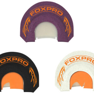 Foxpro HYBRID SPUR COMBO Crooked Spur Hybrid Spur Combo Pack Diaphragm Call Double Reed Turkey Sounds Attracts Turkeys Black/Purple/White 3 Piece