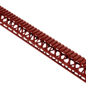 Rail handguard for rifles and firearms, made of durable red polymer material.