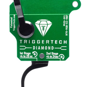TriggerTech R70TGB02TNF Diamond  Two-Stage Flat Clean Trigger with 0.50-2.80 lbs Draw Weight & Green w/Black Parts Finish for Remington 700 Right