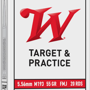 Winchester Ammo WM193K USA M193 5.56x45mmNATO 55gr Full Metal Jacket Lead Core 20 Per Box/50 Case