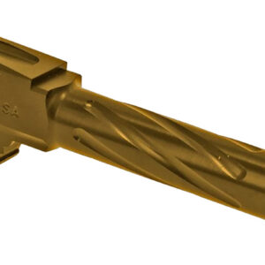 Rival Arms RA20G302E Precision V1 Match Grade 9mm Luger Compatible w/Glock 43 3.41" Fluted Threaded Gold PVD Stainless Steel