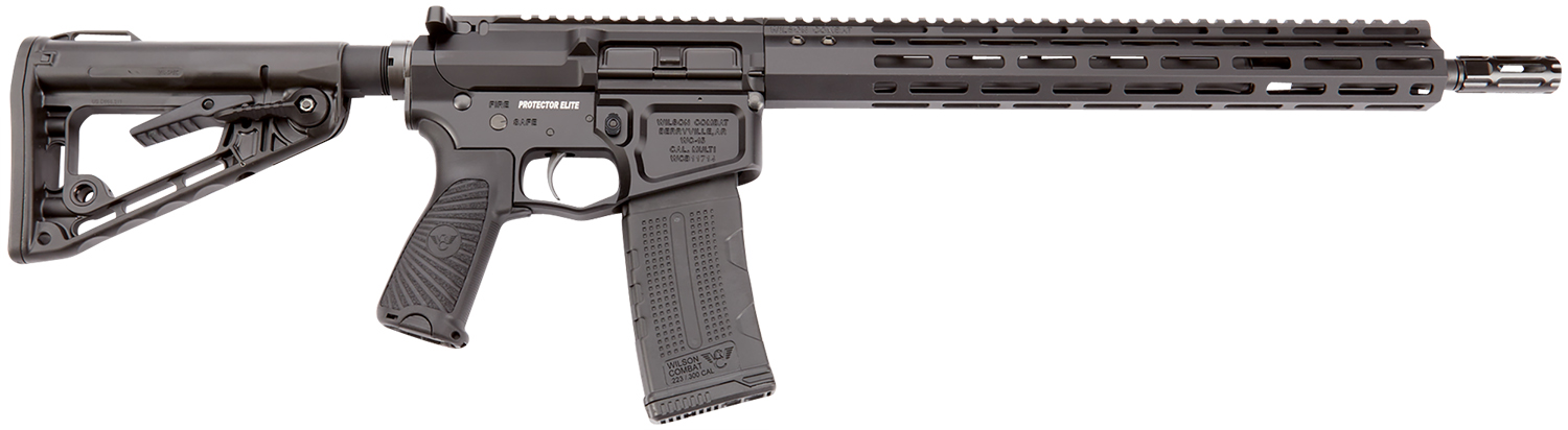 Wilson Combat TRPEC556BL Protector Elite Carbine 5.56x45mm NATO 30+1 16.25" Black Match Grade Barrel, Black Armor-Tuff Aluminum Receiver, Black Synthetic Wilson/Rogers Super Stoc Stock
