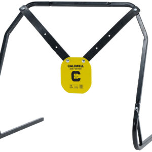 Caldwell 1140016 Gong & Target Stand  8" Yellow AR500 Steel Gong Hanging Includes XL Strap Hangers